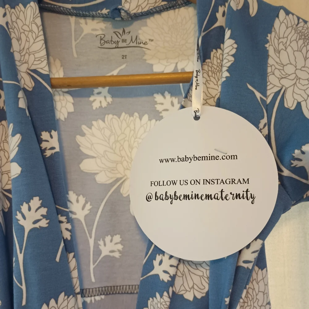 NWT Baby Be Mine Zoe Floral Pajama Robe 2T - Picture 6 of 6